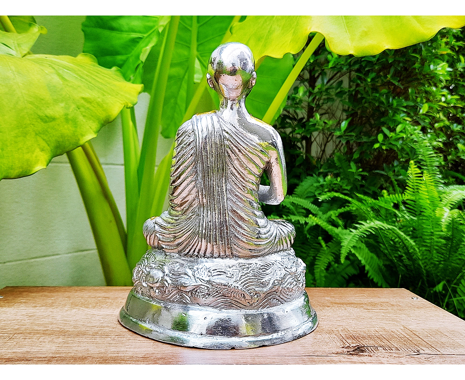 รูปหล่อ พระอุปคุต มหาลาภ ปราบมาร เนื้อโลหะแร่เงินยวง ปิดทอง4จุด ปี2549 (ขนาดตั้งบูชา หน้าตัก5นิ้ว สูง8นิ้ว) - หลวงพ่อวิชัย วัดแม่สะลาบ #รับประกันแท้ (#ปลุกเสกเข้าพิธีดีๆหลายพิธี ระยะเวลาเกือบ10ปี)