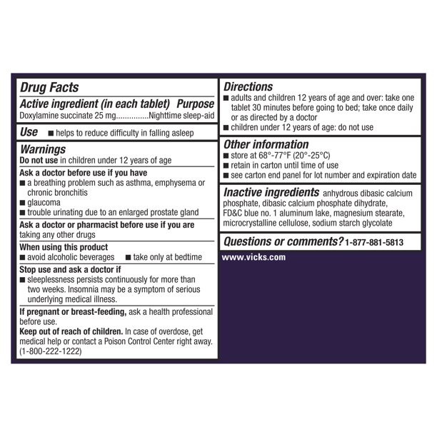 วิตามินเสริมการนอนหลับสูตรเข้มข้น Vicks ZzzQuil Ultra Nighttime Sleep-Aid (12 Tablets)