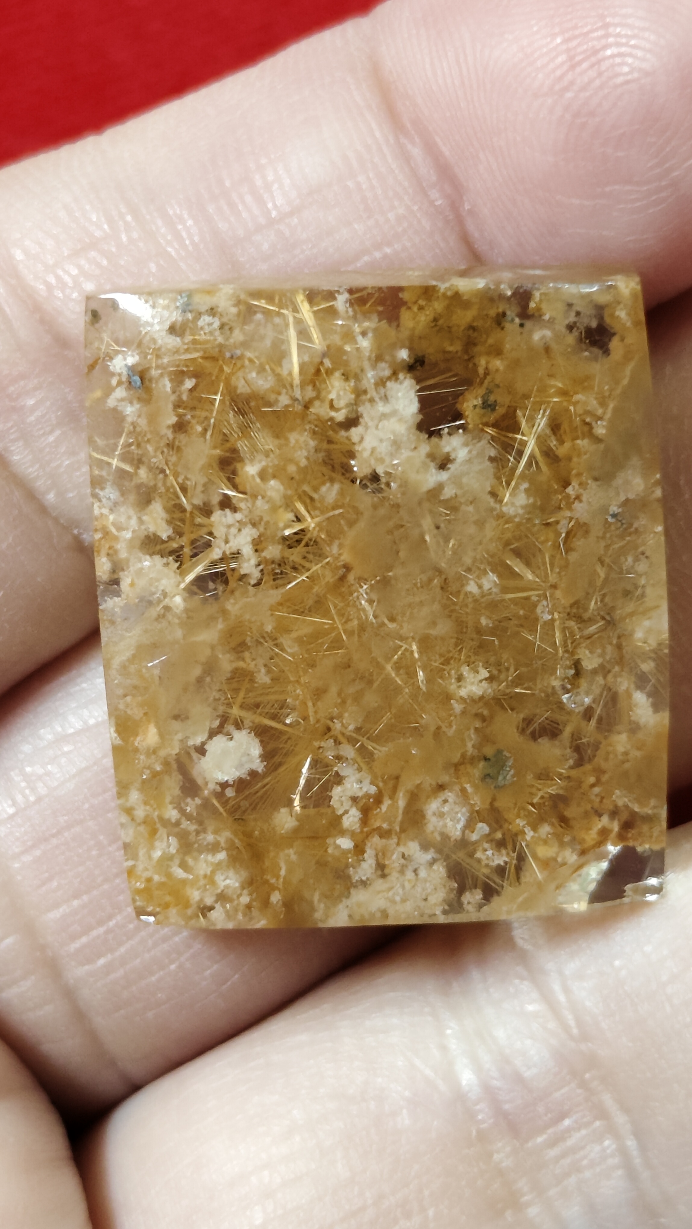 #แก้วโป่งข่าม(แก้วไหมทองดาวกระจายติดแก้วปวก) รหัสg-044