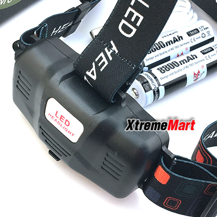 ชุดเซตไฟฉายคาดหัวซูม Ultrafire FA-F38-P50 LED แสงสีขาว สว่างมาก พร้อมแบตเตอรี่และสายชาร์จ USB