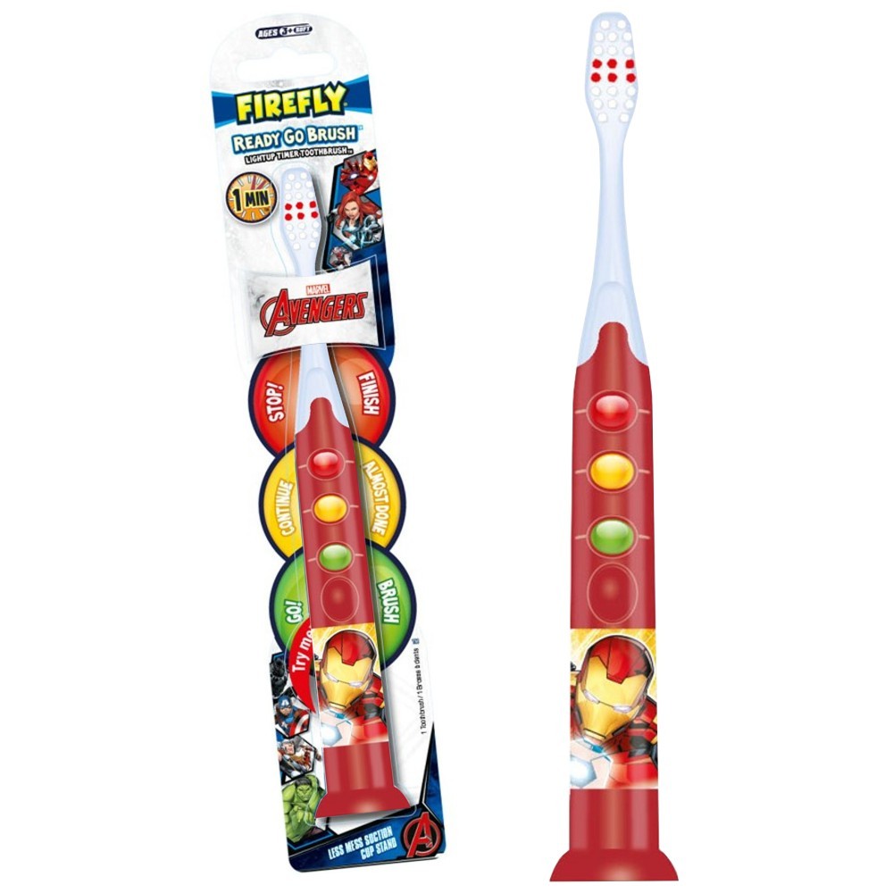 แปรงสีฟันพร้อมแสงไฟบอกเวลา FireFly Avengers Iron Man READY GO BRUSH Lightup Timer Toothbrush