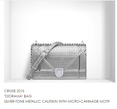 กระเป๋า dio rama bag silver metalic