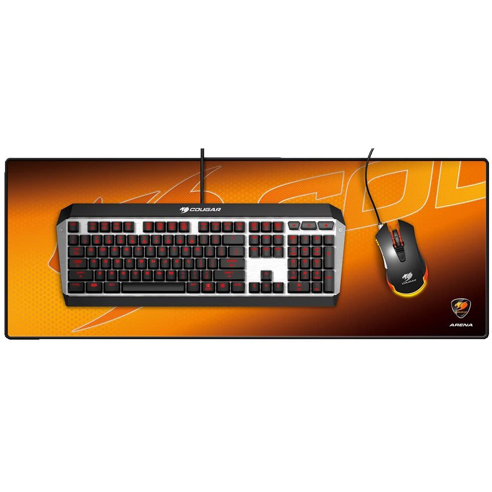 แผ่นรองเมาส์เกมมิ่ง Cougar Arena, Cougar Arena Black Gaming Mouse Pad Extra-Large 800x300x5mm