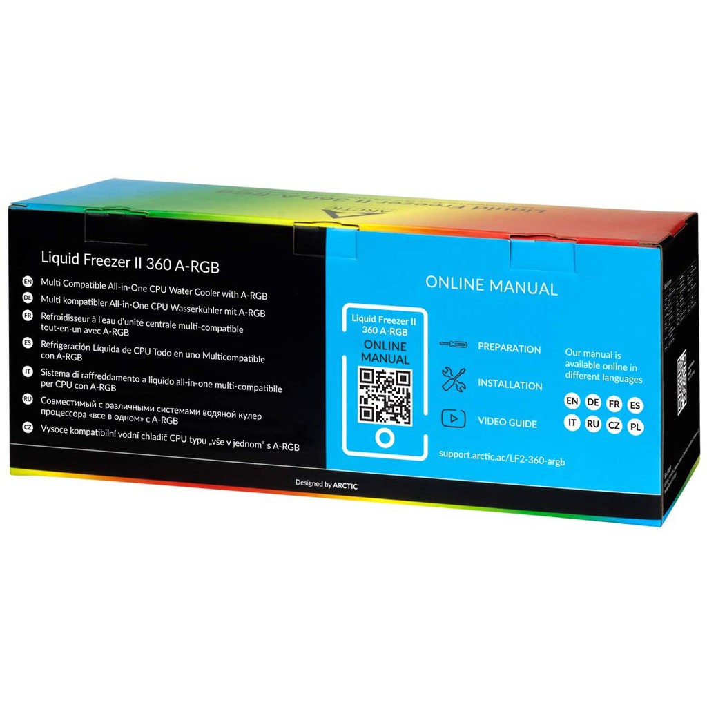 LGA 1700 AM5 ARCTIC Freezer II 360 ARGB (120 x 3) CPU AIO water cooler