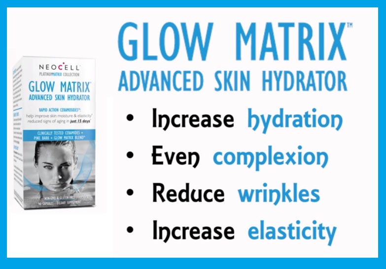 Neocell Glow Matrix Advanced Skin Hydrator 90 Capsules ใหม่ล่าสุดวิตามินเพิ่มความชุ่มชื้น เพิ่มความแข็งแรงของผิว และย้อนวัยภายใน 15 วัน