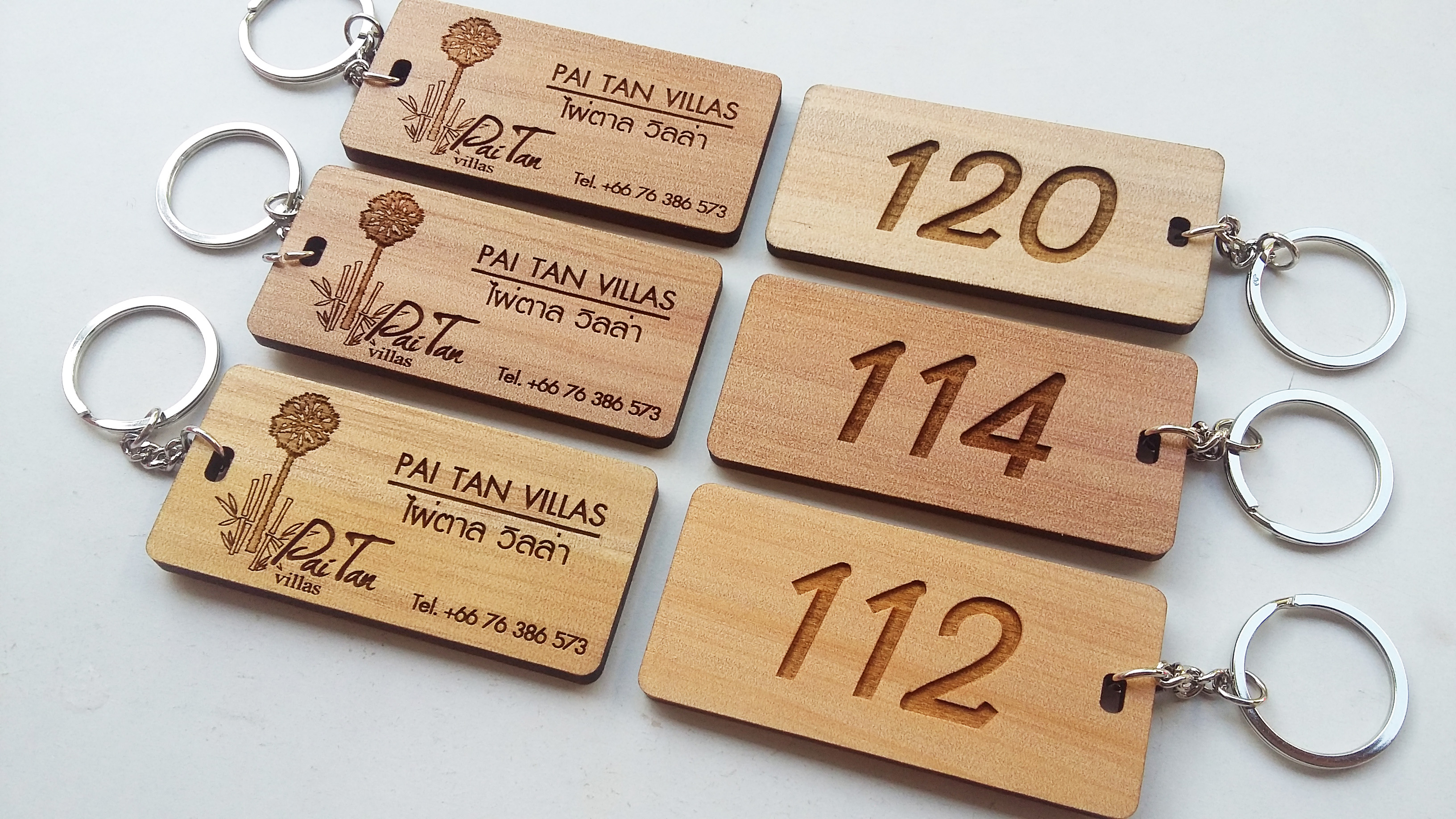 พวงกุญแจไม้ พวงกุญแจรีสอร์ท - ไผ่ตาลวิลล่า (Pai Tan Villas) ภูเก็ต