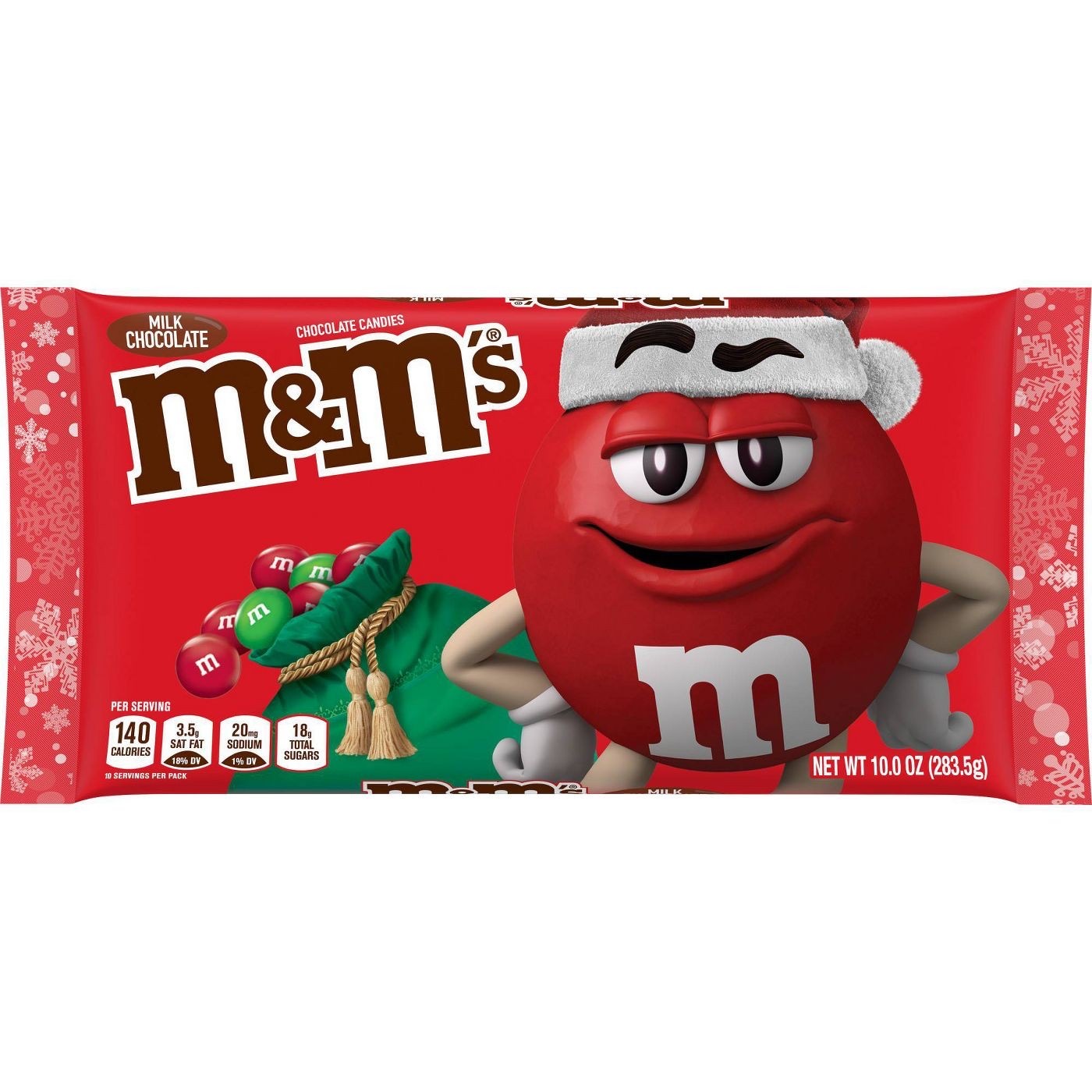 ขนมช็อกโกแลตคริสมาสต์ M&M's Holiday Chocolate Candies - Milk Chocolate