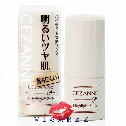 Cezanne Highlight Stick 5g ไฮไลท์เนื้อครีมอนุภาคมุกชั้นเลิศ ผสมในเนื้อผลิตภัณฑ์เนียนละเอียด เพิ่มความเปล่งประกายให้ใบหน้าสวยสมบูรณ์แบบ