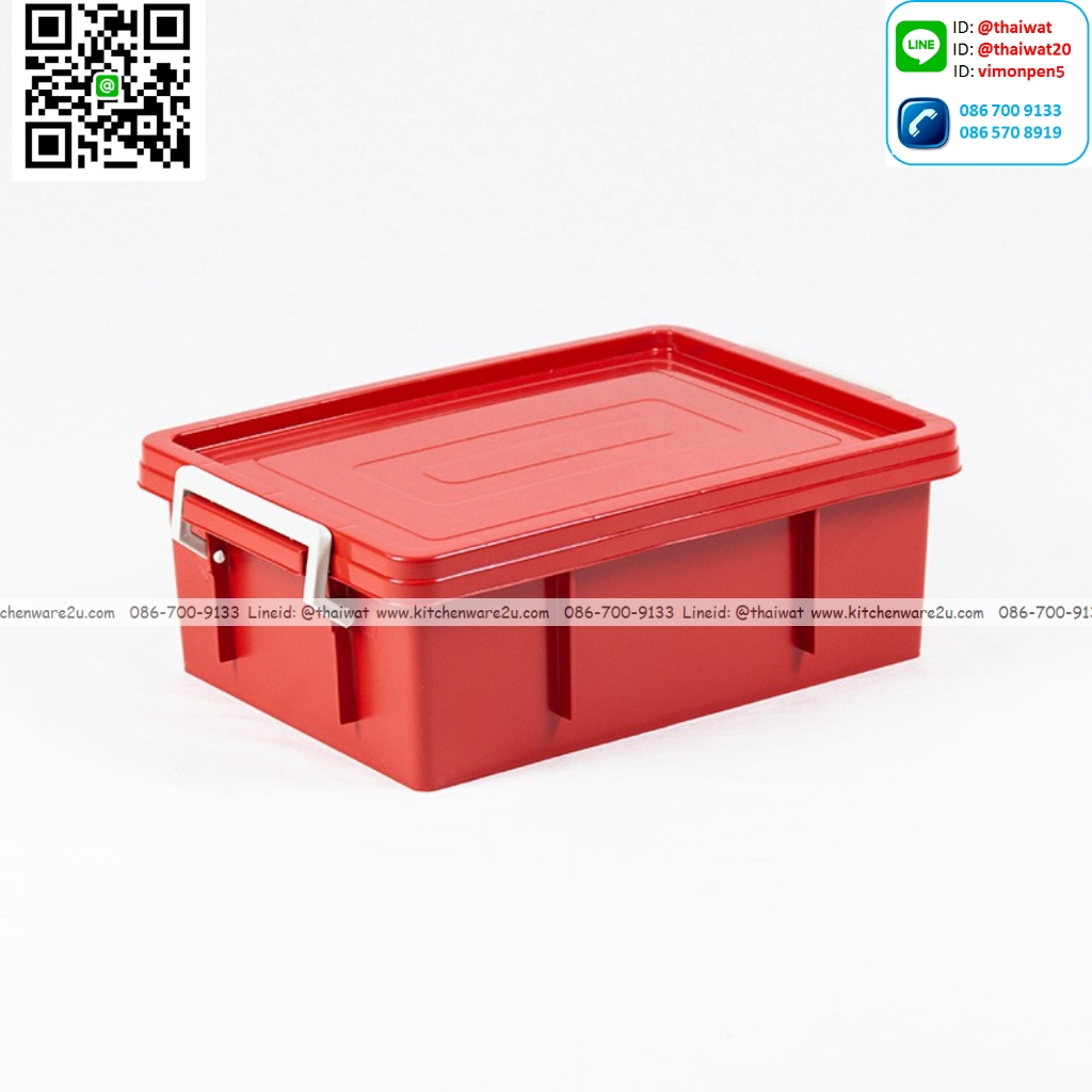 P05827 กล่องเอนกประสงค์ 12 ลิตร (กว้าง 30.5 ยาว 44 สูง 14 ซม) เกรดเอ No.308 (ราคาส่งต่อ 1 โหล: 12 ใบ:เฉลี่ย 75 บต่อใบ)