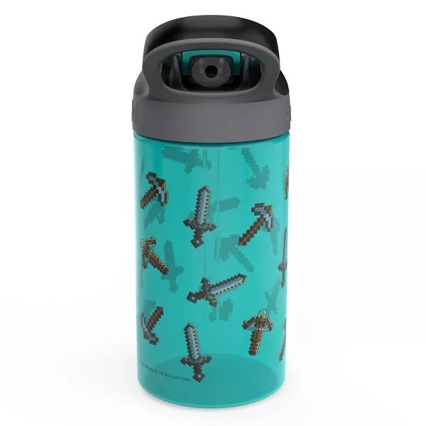 กระติกน้ำพร้อมหลอดดื่มสำหรับเด็ก Zak! Minecraft 16 Oz. Water Bottle (2-Pack)