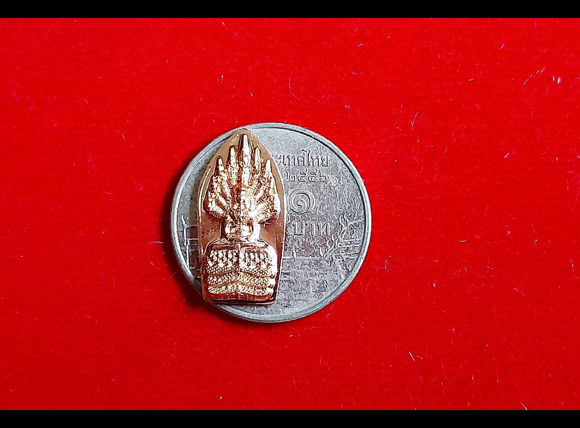 เหรียญพระนาคปรก(พญานาคปรก9หัว) หลัง พระราหู (#เสาร์กับราหู#เป็นคู่มิตร#หนุนเสริมกัน) เนื้อทองแดง(ผสมชนวน) (ขนาดเล็ก) ปี2564 - หลวงพ่อเล็ก วัดท่าขนุน