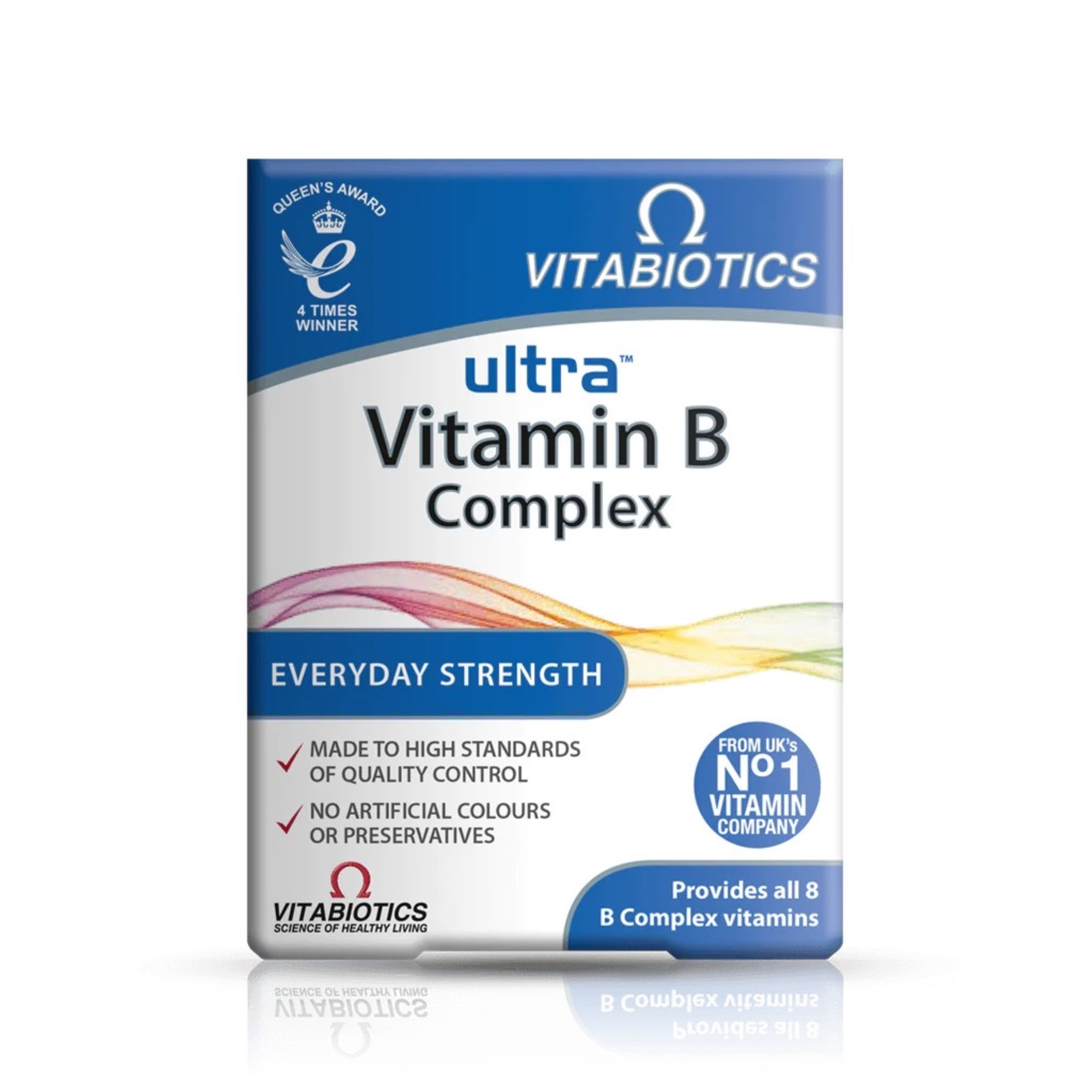 วิตามินบีชนิดเม็ดสำหรับผู้ใหญ่ Vitabiotics Ultra Vitamin B Complex - Everyday Strength