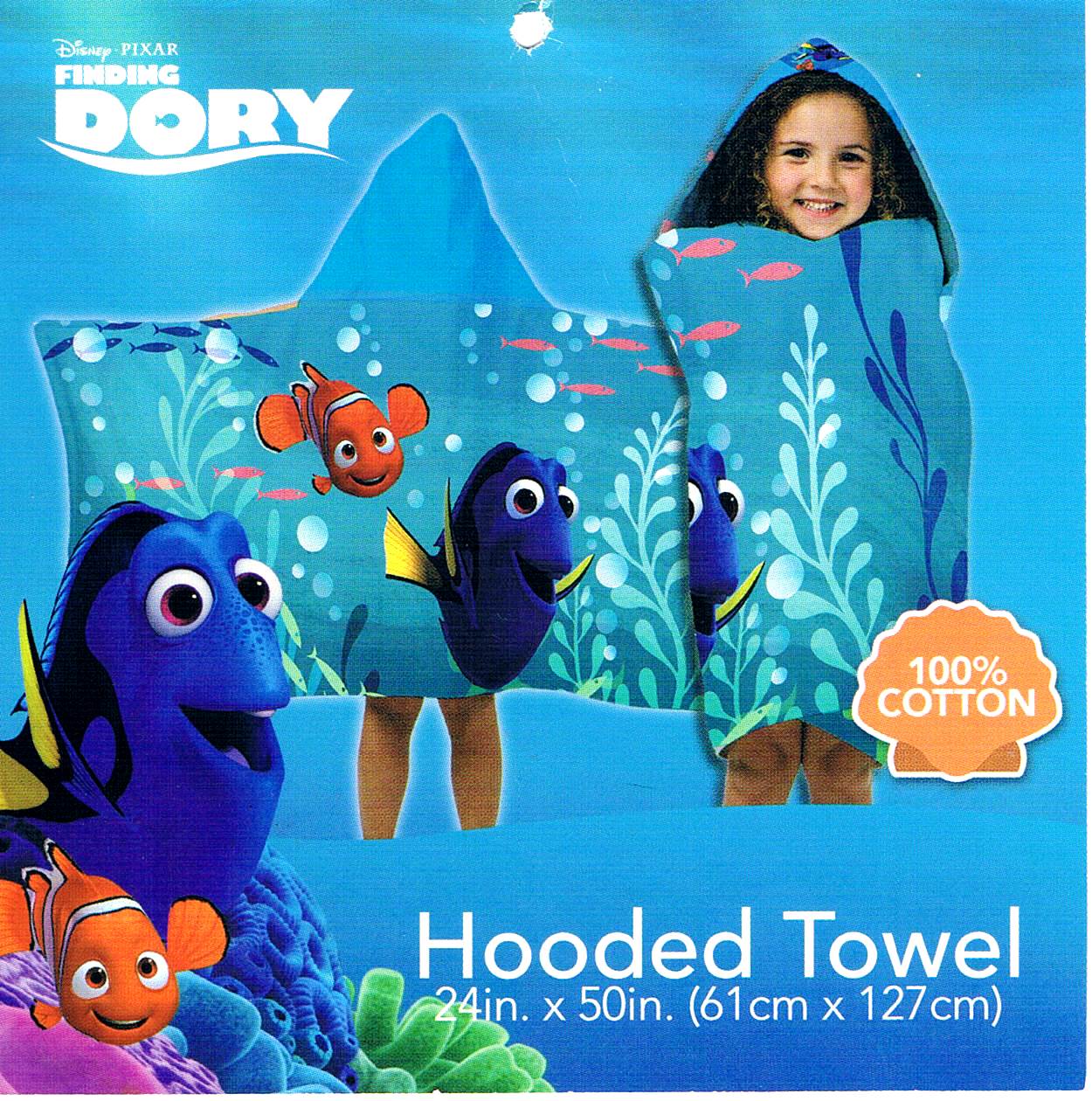 ผ้าคลุมว่ายน้ำ Finding Dory Hooded Towel จากอเมริกา