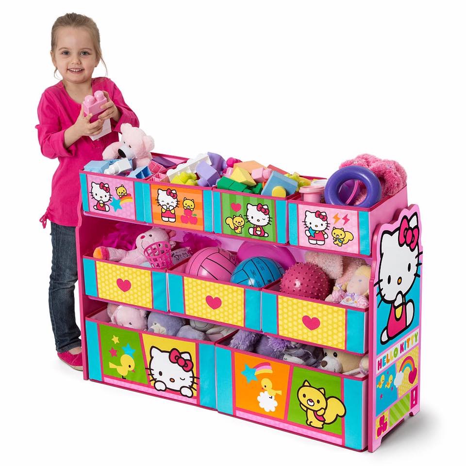 ชั้นเก็บของเล่นสุดน่ารัก Delta Children Deluxe 9 Bin Toy Organizer (Hello Kitty)