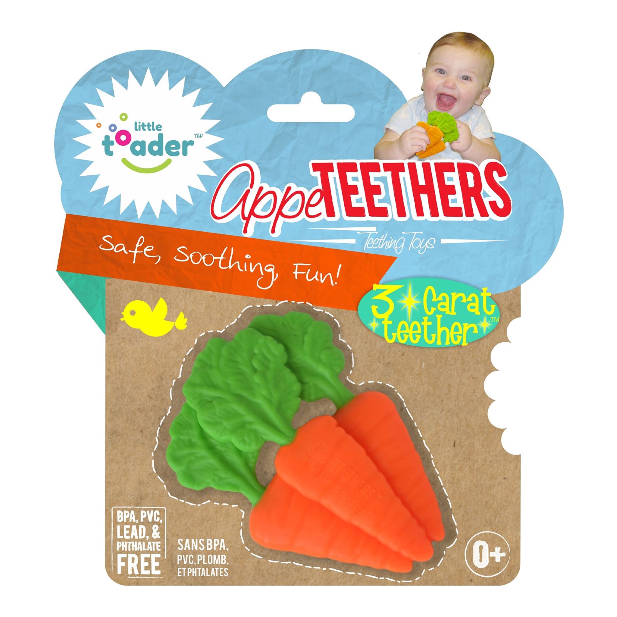 ยางกัดรูปทรงสุดฮา Little Toader Appe Teethers Teething Toys (3 Carat Teether)
