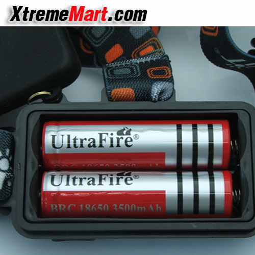 ชุดเซตไฟฉายคาดหัว 3 หลอด Boruit CREE Headlamp Headlight 18650 x 2