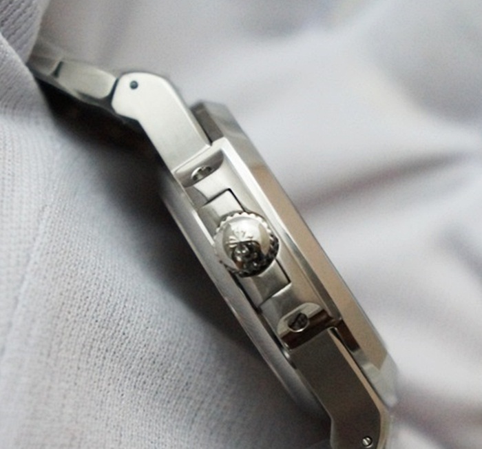 นาฬิกา Patek Philippe รุ่น Men Nautilus สีเงิน สายเลสสีเงิน หน้าปัดสีดำสวยสุดๆ