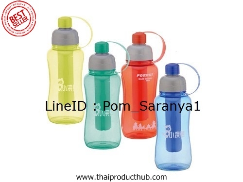 U85-014-CP-001_กระบอกน้ำพลาสติก, กระติกน้ำพลาสติก, ขวดน้ำพลาสติก, ขวดน้ำแบบต่างๆ, มีที่หิ้ว, มีแกนน้ำแข็ง, ทรงแกลลอน ของพรีเมี่ยม