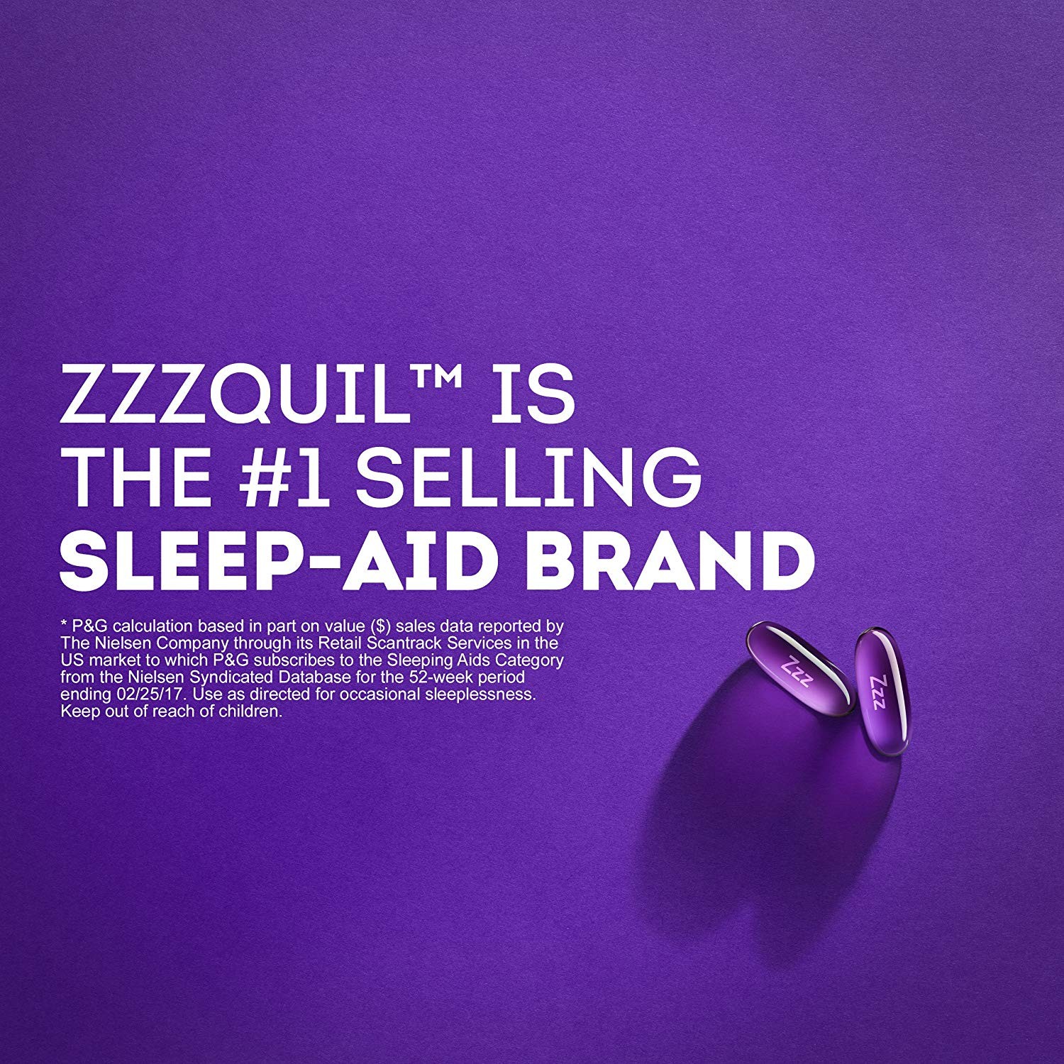 วิตามินเสริมการนอนหลับสำหรับเด็กโตและผู้ใหญ่ Vicks ZzzQuil Nighttime Sleep-Aid LiquiCaps (24 LiquiCaps)