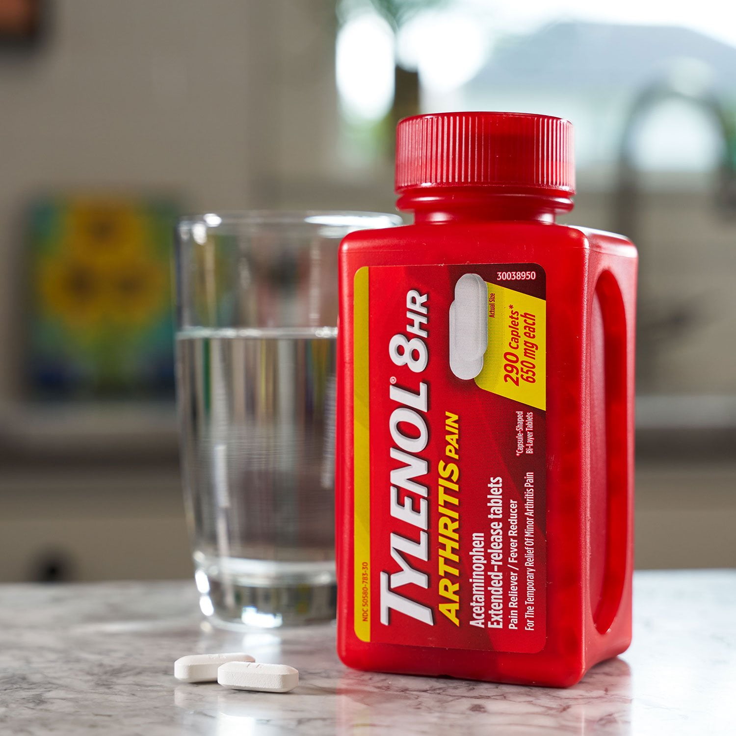 ยาบรรเทาอาการปวดจากข้อต่อ TYLENOL® 8HR Arthritis Pain Relief Extended-Release Tablets (290 Caplets)