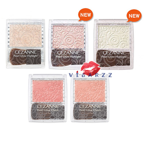 (#02 Rose Beige) Cezanne Pearl Glow Highlight ไฮไลท์สีสว่างสดใส พร้อมชิมเมอร์ เหมาะกับทุกสีผิว ช่วยเพิ่มความละมุนและความสว่างให้แก่ใบหน้า