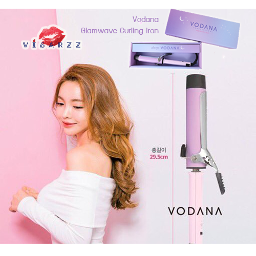 (32mm พร้อมส่ง สีม่วง) Vodana Glamwave Curling Iron เครื่องม้วนผม โวดาน่า สีม่วงพาสเทลจากเกาหลี ปรับระดับความร้อนได้