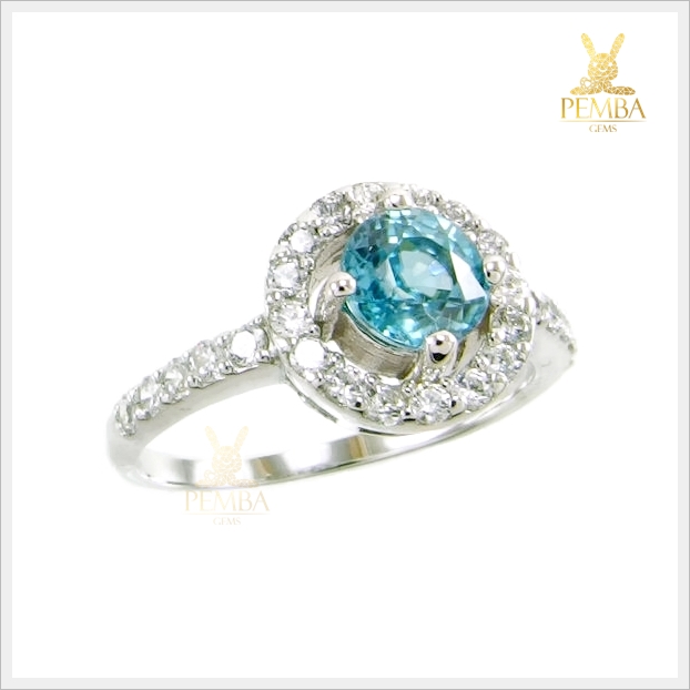 แหวนเพทายแท้ สวยใสดั่งน้ำทะเล ใส่ติดนิ้วน่ารักๆ แหวนพลอยแท้