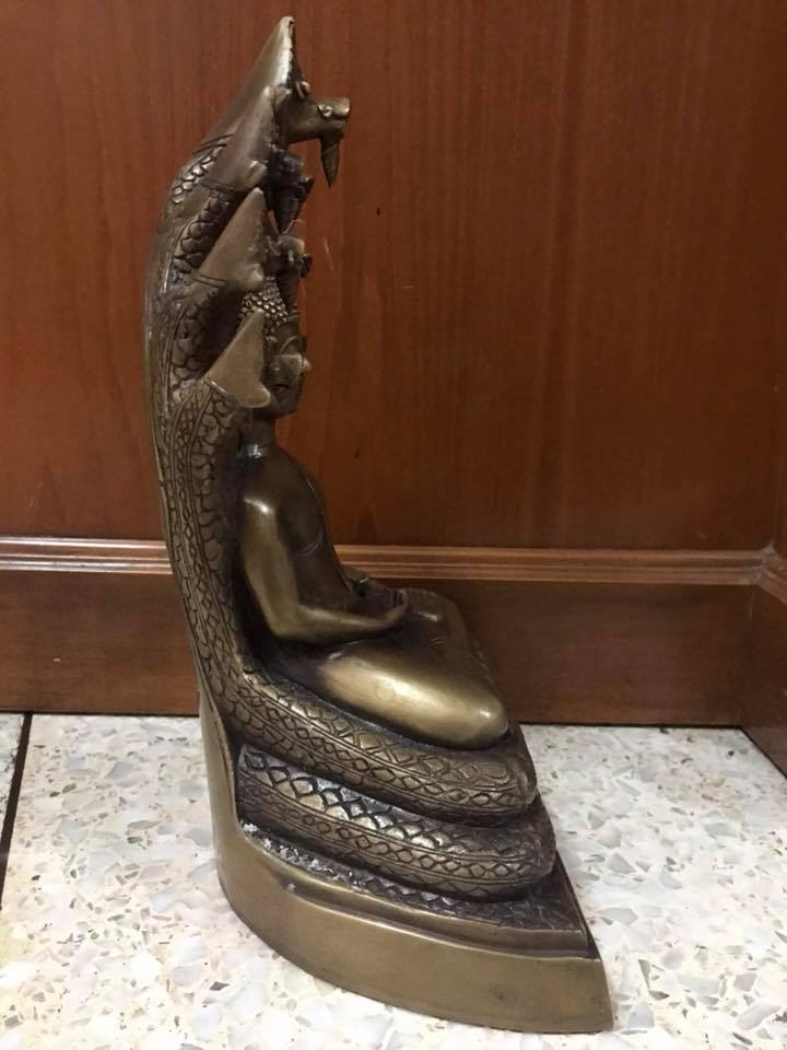 รูปหล่อ หลวงพ่อนาค วัดโพธิ์ชัยศรี อ.บ้านผือ จ.อุดรธานี (หน้าตัก5นิ้ว) เนื้อทองเหลือง