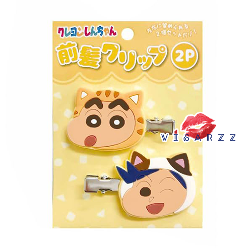 (#3448 ชินจัง-เนแน่) Crayon Shin-Chan Hair Clip กิ๊บชินจัง กิ๊บติดผมญี่ปุ่น 1 คู่ สุดคิวท์