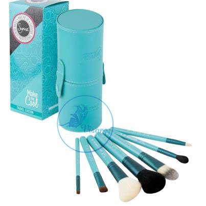 Sigma Brush Make Me Cool Travel Kit 7 ชิ้น แปรงชุดสำหรับพกพา คุณภาพอันดับ 1 ขนนิ่ม ใช้ทน กระบอกหนังสีสวยงาม