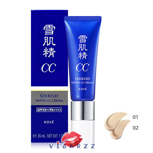 (#02 Ochre) Kose Sekkisei White CC Cream SPF50+ / PA++++ 26mL ช่วยปกปิดจุดบกพร่องของผิวและปกป้องผิวจากแสงแดด มอบความชุ่มชื่นให้ผิว พร้อมบำรุงผิวด้วยคุณค่าจากสมุนไพรตะวันออก