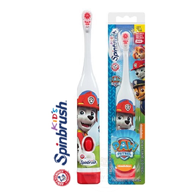 แปรงสีฟันอัตโนมัติสำหรับเด็ก Arm & Hammer Spinbrush Kids Paw Patrol Marshall Battery Toothbrush