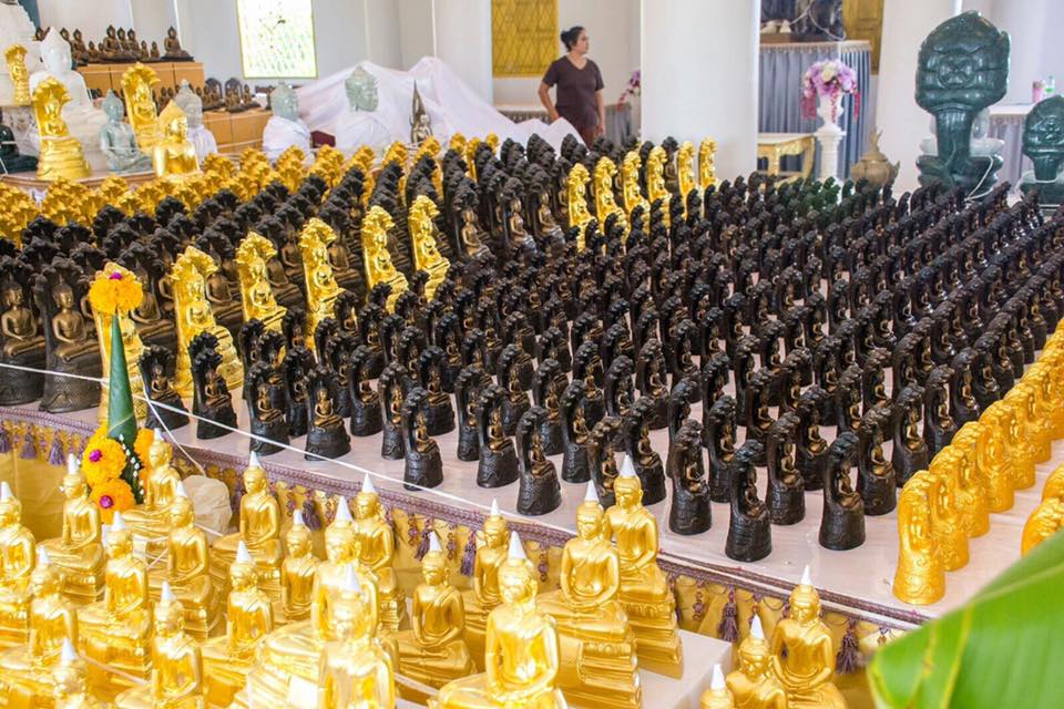 หลวงพ่อเจ็ดกษัตริย์ พระพุทธสิริสัตตราช ( พระบูชา ขนาดหน้าตัก 3 นิ้ว เนื้อโลหะชนวน ปิดทองคำแท้ )