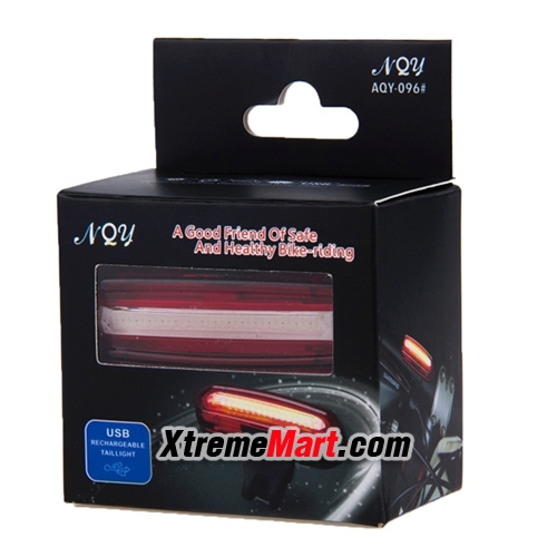 ไฟท้ายจักรยานกันน้ำ USB Rechargeable สลับไฟได้ 2 สี (สีแดง/สีขาว) AQY-096 LED Taillight Bicycle