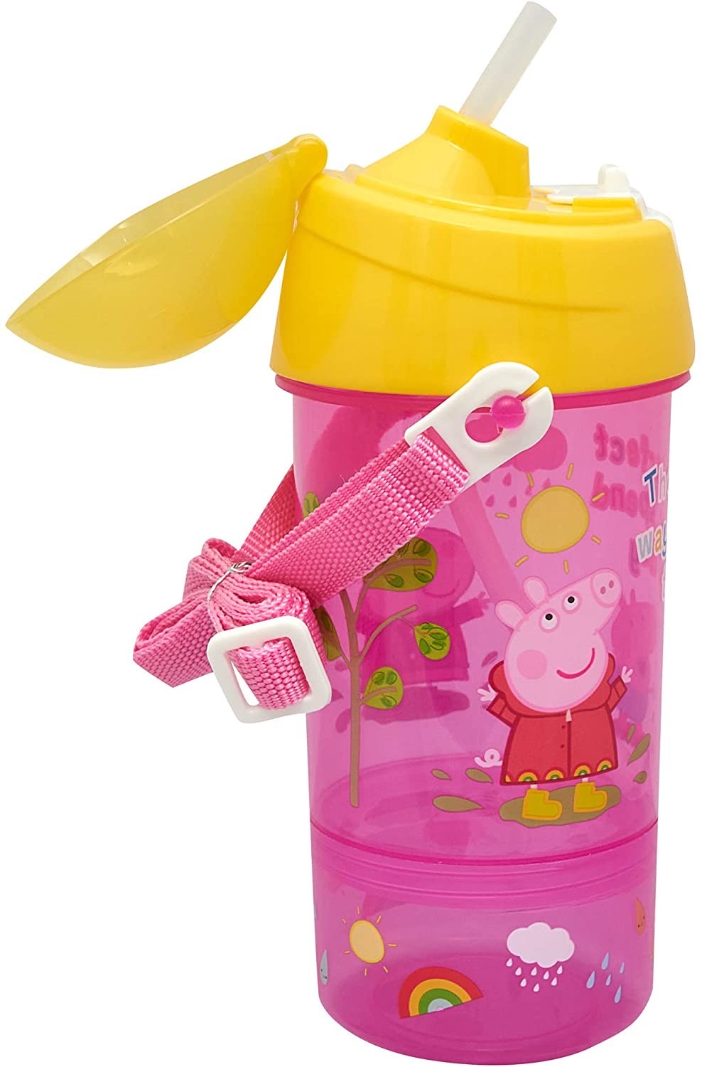 กระติกน้ำพร้อมกล่องบรรจุของว่าง DNC Polar Bear Peppa Pig "The Perfect Way to Spend the Day" Sip and Snack Canteen