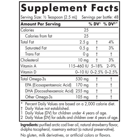 น้ำมันปลาบริสุทธิ์สำหรับเด็ก Nordic Naturals Children's DHA 530mg Omega 3 (4 Fl. Oz.)