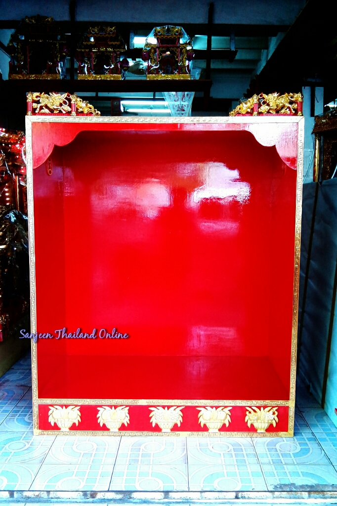 ตู้ไม้และชั้นไม้สำหรับประทับตี่จู้เอี๊ยะ (ด้านบนวางองค์เทพได้)