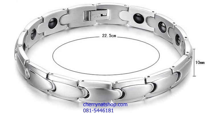 พร้อมส่งสร้อยข้อมือแม่เหล็กเพื่อสุขภาพ สร้อยข้อมือไทเทเนียมเจอรเมเนียม รุ่นY