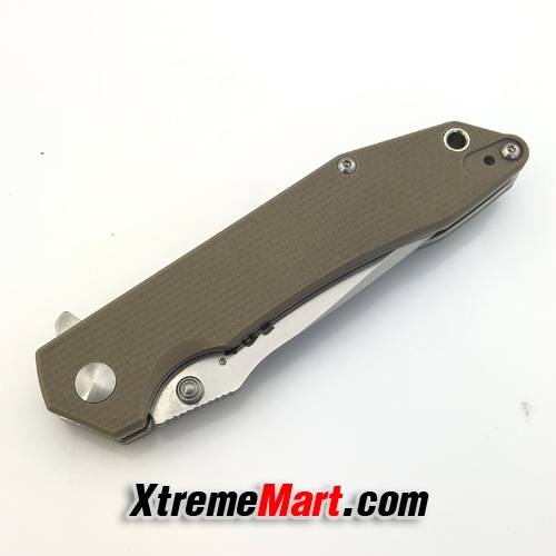 มีดพับ Sanrenmu 9001-GW ด้ามจับ G10 ใบมีด Tento Liner Lock Stainless Steel Folding Knife (สีน้ำตาล)