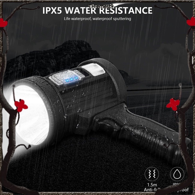 ไฟฉายสปอตไลท์ Hight Power ชาร์จแบตเตอรี่ ใช้สําหรับฉุกเฉิน กู้ภัย ดูดาว กิจกรรมกลางแจ้ง