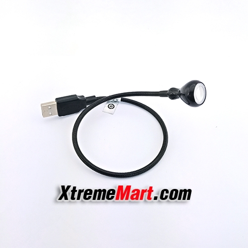 โคมไฟ USB แสงเหลือง สำหรับอ่านหนังสือ/Notebook พกพาง่าย ปรับ/ดัด/งอได้ตามต้องการ (สีดำ)