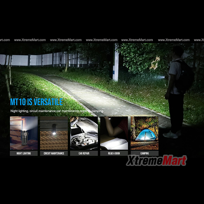 ไฟฉาย TrustFire MT10 1000 lumens flashlight Magnetic-Charging torch Type-C พร้อมแบตเตอรี่ 16340 และ สายชาร์จ ขนาดเล็กพกพาสะดวก