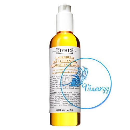 Kiehl's Calendula Deep Cleansing Foaming Face Wash 230mL สารสกัดจากดอกคาเลนดูลาสมุนไพรช่วยปลอบประโลมผิวพร้อมกับการทำความสะอาดอย่างล้ำลึก
