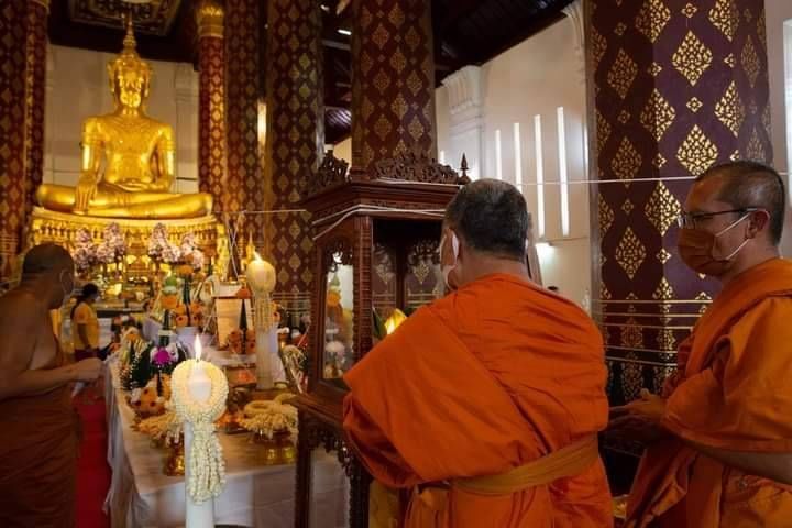 พระสังข์ (ขนาดเล็ก พกพา สามารถใส่ยอดน้ำได้จริง) เนื้อโลหะสัมฤทธิ์ #จารยันต์ #ตอกโค็ด ปี2565 #รับประกันแท้