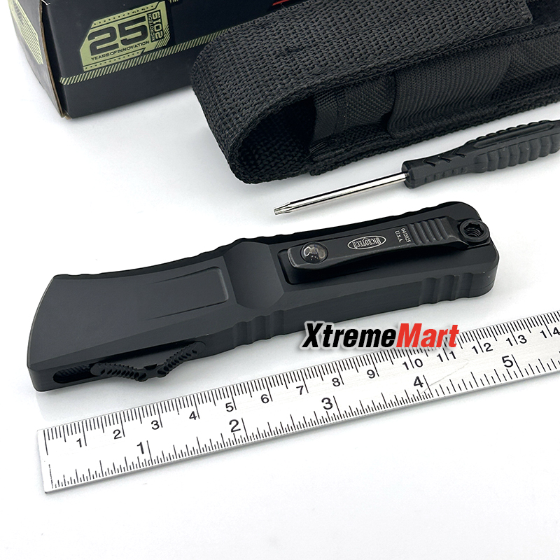 มีดสปริง Microtech Combat Troodon Gen3 (Gen III) D/E ใบสีดำ 2คมเรียบ ด้ามดำ Tactical Knife