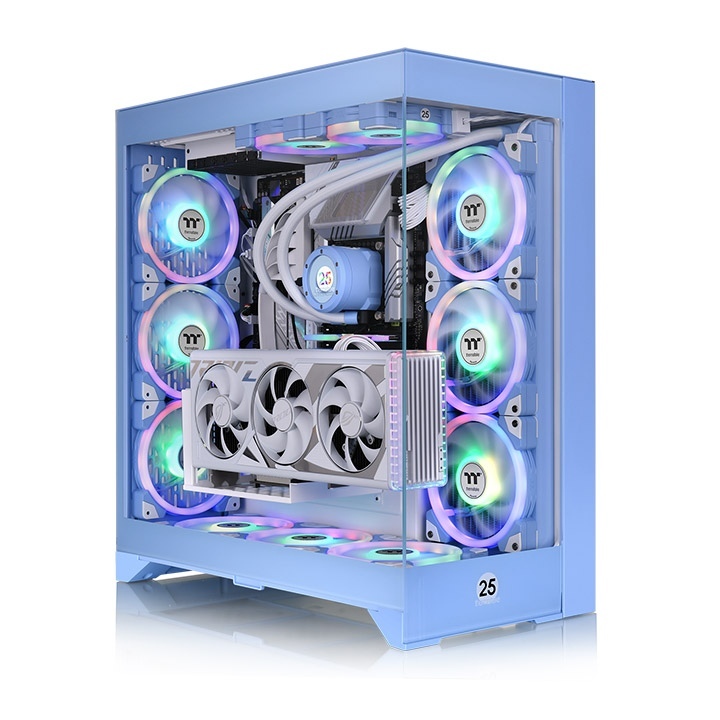 พร้อมส่ง CASE THERMALTAKE CTE E600 MX T500 C700 E-ATX Black Snow Hydrangea Blue Mid Tower Chassis