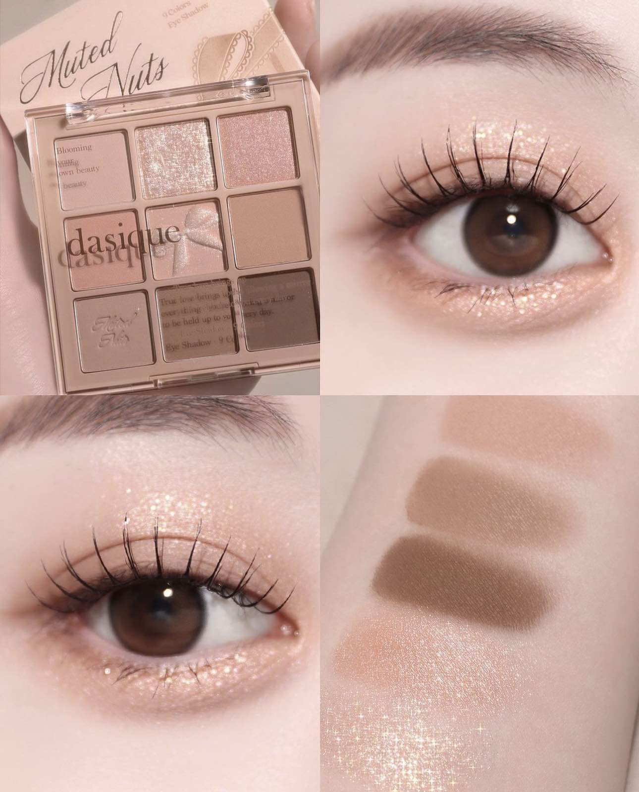 Dasique Shadow Palette 7.5g #24 Muted Nut อายชาโดว์พาเลทสีสวย มีครบทั้งเนื้อแมทท์ เนื้อกลิตเตอร์ ทาสีเดี่ยวๆ หรือเบลนด์หลายสีก็ได้หลายลุค