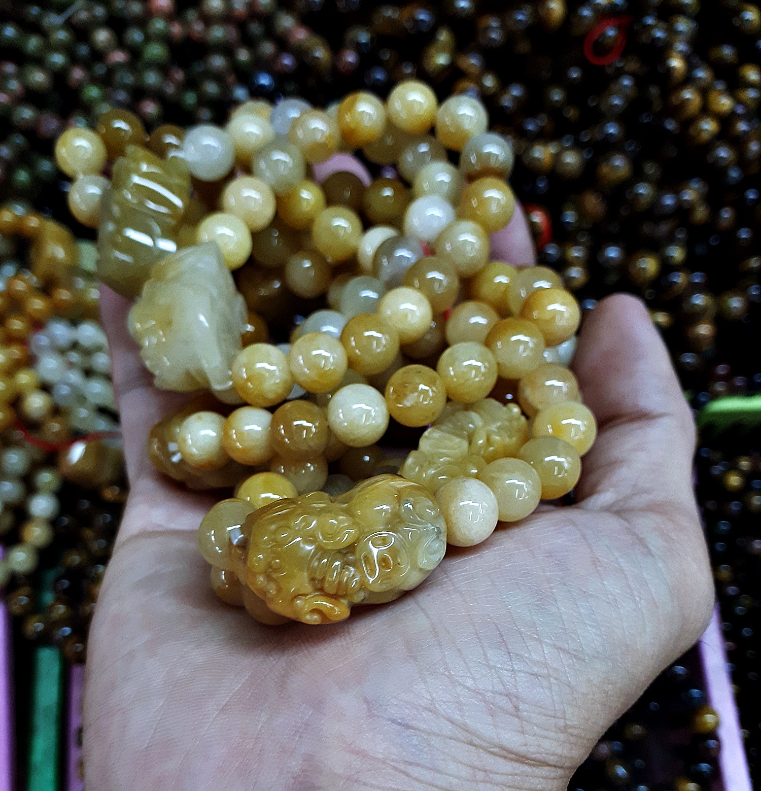 สร้อยข้อมือ ปี่เซียะ (ผีซิว) (Pi Xiu) หินไทเกอร์อาย ตาเสือ Tiger Eye (ขายปลีก ขายส่ง)