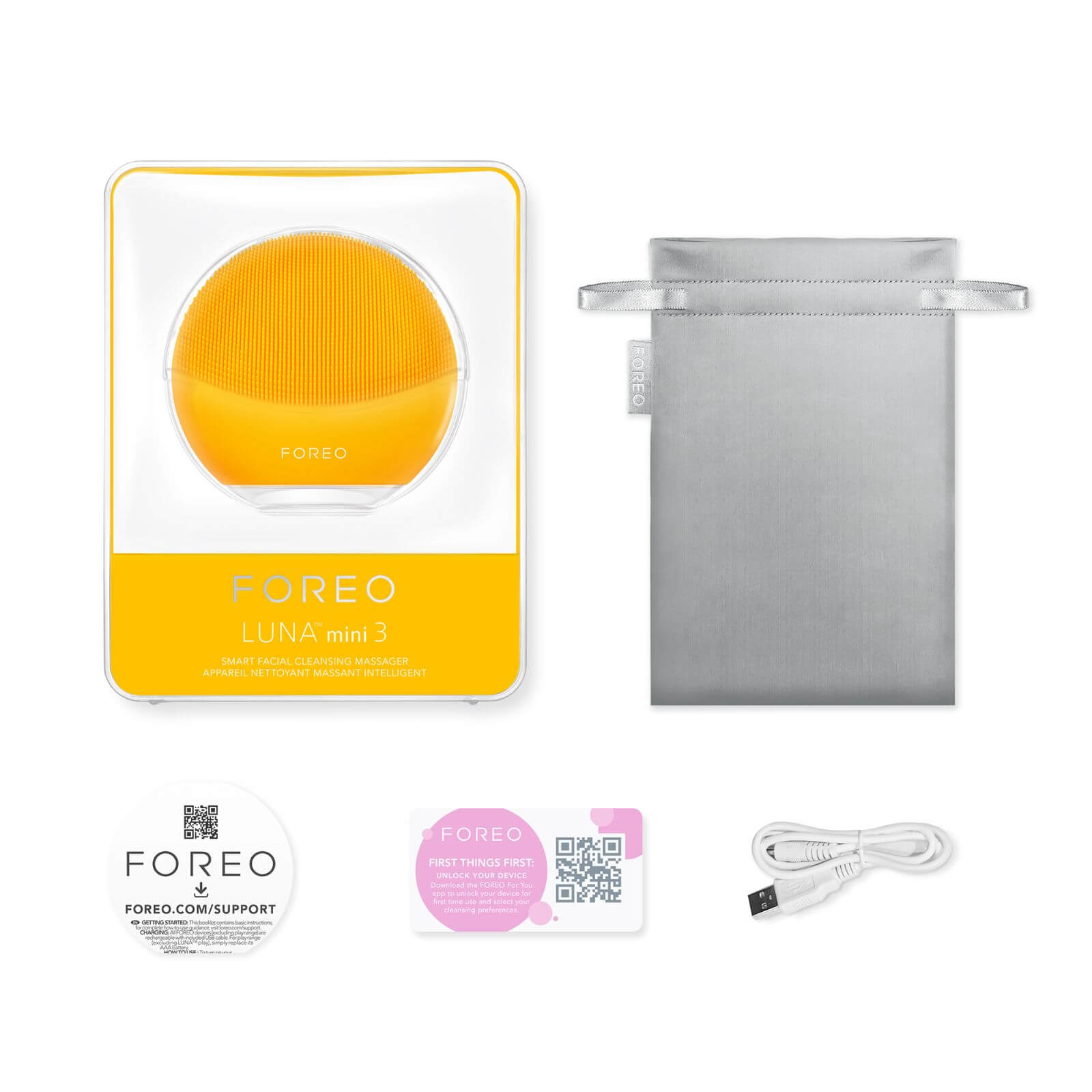 Foreo Luna Mini 3 สี Yellow Sun Flower เครื่องล้างหน้าสุดฮิต ทำความสะอาดสิ่งสกปรกได้ 99.5% พกพาสะดวก ขนซิลิโคนคือนุ่ม และไม่สะสมเชื้อแบคทีเรีย เชื้อรา ชาร์ตแบตทีใช้ได้หลายเดือน พกไปได้ทุกที่ ตอนนี้วี่ติดมากค่ะ ต้องใช้ทุกวัน