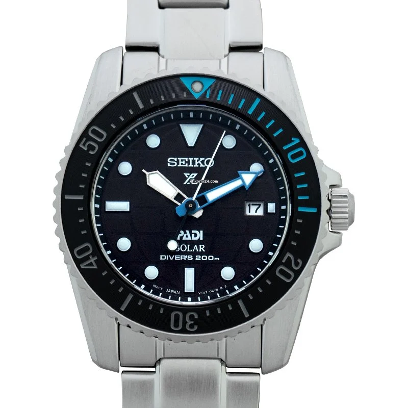 Karnvera Shop นาฬิกาข้อมือผู้ชาย Seiko Prospex Padi Solar Diver's 200m Special Edition Men's Watch SNE575P1